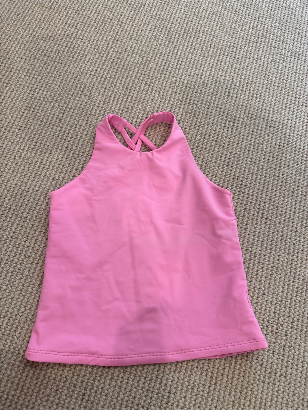 Pink Cross-Strap Athletic Tank